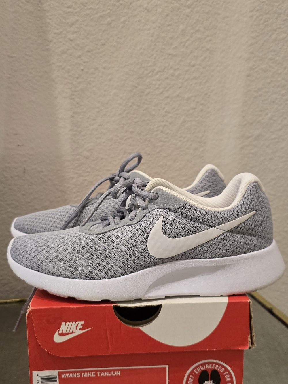 Nike Grey and White Women's Running Sneakers